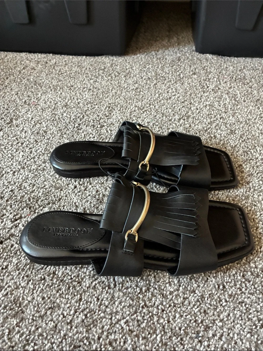 Liverpool black leather